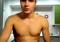 Wonder boy jerks off and cums alot