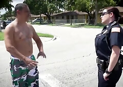 Outdoors With A Big And Two Horny And Thirsty Cops Looking For A Cock