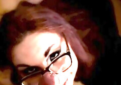 A very thick ejaculation on redhead