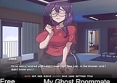 My Ghost Roommate (free game itchio) Visual Novel, 2D, Adult, Eroge, Erotic, Romance, supernatural, game
