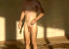 4 boys at swimming pool