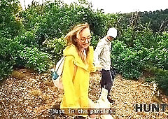 Hunt4k. encountered a bare stranger with nice knockers in the forest