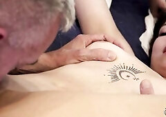 Fortunate grandpas must bang concupiscent women