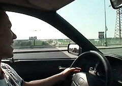 Oral outdoor for a wicked amateur whore