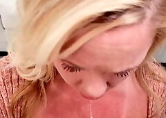 Lovely Scarlett Jane Sucks Schlong in Her Uggs and gets Cum Discharged on her Titties.