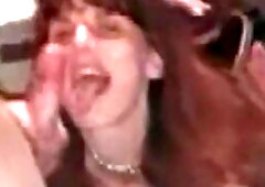 Blonde Milf Aldonze C Gangbanged in Lingerie