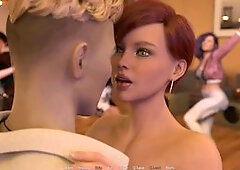 American wife takes it to the next level in a homemade bar scene