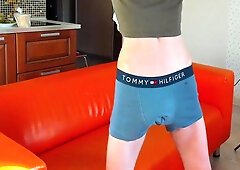 Boyish Lad's Edgy Tug and Exploding Jizz Escapade