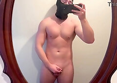 German arrogant champ with muscle idolize in front of a mirror with a supreme wood – PhantomGentX