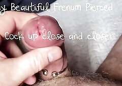 Nice-looking Frenum Pierced Rod Up Cose