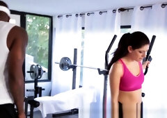 teen 18+ in spandex sucks and fucks BBC