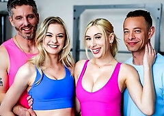 Two teens Kay Lovely and Amber Moore love dick-riding so much