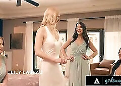 Girlsway - maids of honor Octavia Red, ivy ireland, & karina valentina group fuck bride Lily Labeau