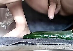 Webcam dildo vegetables part 2