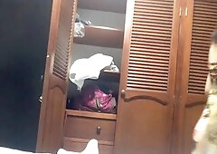 Sexy cutie undresses and records a clip for her lover