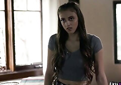 Strict stepdad Derrick Pierce gave her teen stepdauther an anal and thrashing torture after spending overnight in her allies abode.