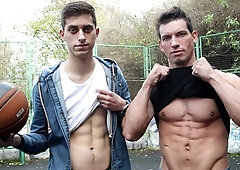 GAYWIRE - Marek & Johnny have Rectal Fucky-Fucky in Public after Toying Basketball