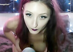 Topless large bazookas college student ASMR eating, bong smokin', and greater amount!