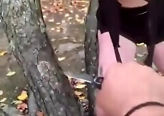 Outdoor Bondage - Tied To A Tree