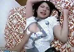 Lovely shy teen tries hot anal sex