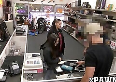 Rowdy vixen hammered by pawnbroker hard and fast for moolah