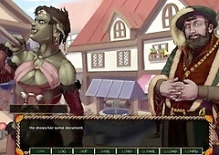 Enchanting dark elf goddess from the Visual Novel Game