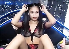 Webcam Asian chick anal masturbation tease