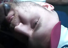 Sucking BBC in his car while he smokes a blunt