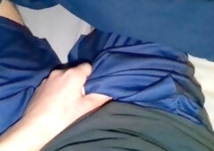 Gay horny, erection, dick rubbing