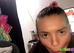 Experience the thrill of an intimate POV encounter with a stunning Colombian teen, featuring a steamy amateur performance, including a sensual blowjob