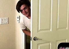 Tyler is absolutely smitten with his hawt stepmom Sofie Marie. That guy's a voyeur as this chab watches her masturbating! Sofie knows this guy 