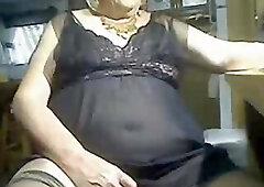 Mature CD crossdresser lingerie bear daddy cams