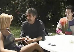 Blond cutie gets her butt banged interracially!