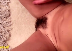 Gorgeous Housewife Gets Very Naughty With Her Hairy Pussy