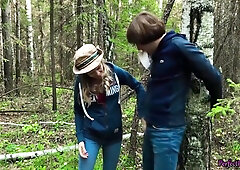 Stranger Arouses, Sucks And Fucks Hard In The Forest