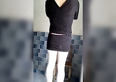 Joselynne Crossdresser In High Heels And Nylons With Pink Strap Livecam Part 03 One more Angle