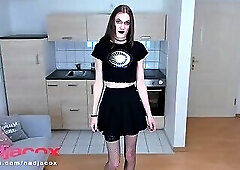 gothic sissy girl ride bbc hard so much precum and cum intense