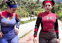 Vehement Spider-Woman vs. Anal Sex Lover with Her Ally's Boyfriend