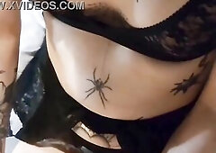 Sexy three-some with ActorFab sharing his sexslave to Alternative active TS