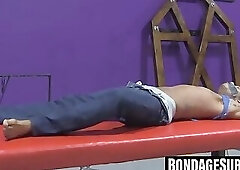 Handsome RT shrieks as flogger hits his vulnerable bare flesh