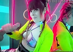 Public Sloppy Deepthroat in a Rave Bath