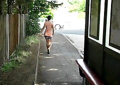 Euro amateur outdoor masturbation