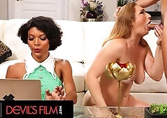 DEVILS FILM - Breasty Abode Saleswoman Skylar Snow Sells Abode By Screwing Her Client Beside Coworker