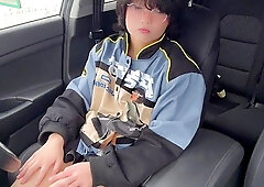 Cute Asian Femboy Masturbates In Car After Getting Fired From Taco Bell