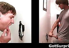 Straight hunk gets gay dick suck surprise 2