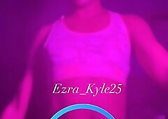 Ezra_Kyle25 sensual seduction dance in pink lingerie (black femboy)