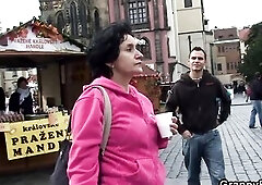 Brunette Hair curly granny pounded by youthful man