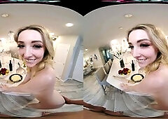 Horny blonde Ailee Anne craves action in the kitchen in VRHUSH video