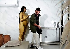 A STATUE COMES TO LIFE AND TEACHES A THIEF A LESSON, BANGS HIM UNTIL THAT GUY LEAVES HER FULL OF CUM - MELANY LALIN GIRL