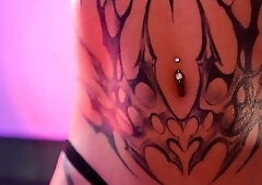 Blonde tight pussy babe solo toy fun in glamour masturbation